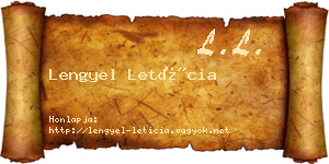 Lengyel Letícia névjegykártya